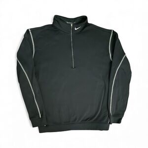 Nike Golf tour Men’s 416574-010 Black Thermal Fit Quarter-Zip pullover Shirt SZM